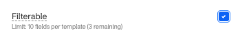 filterable field checkbox