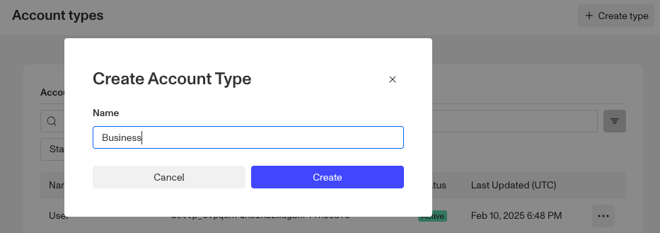 CreateAccountTypeName