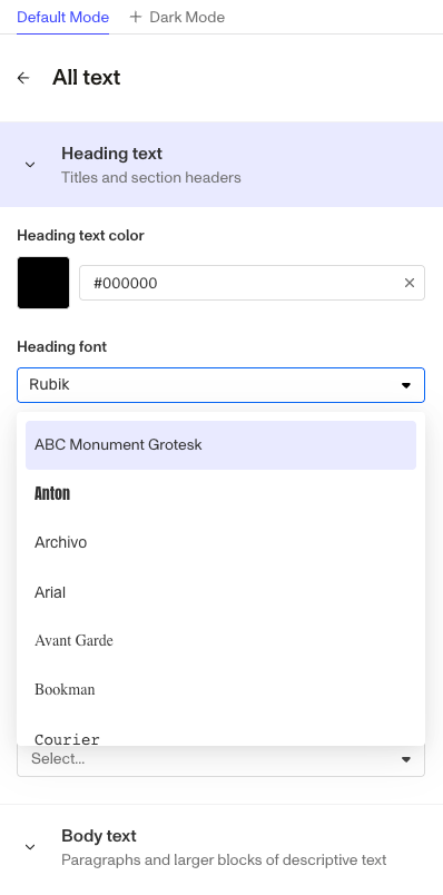 ThemeEditorHeadingFont