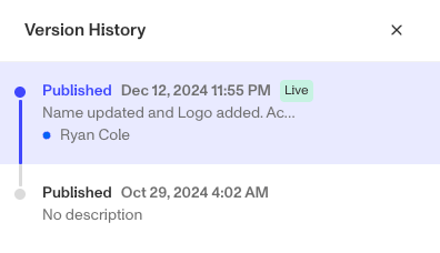 VersionHistory