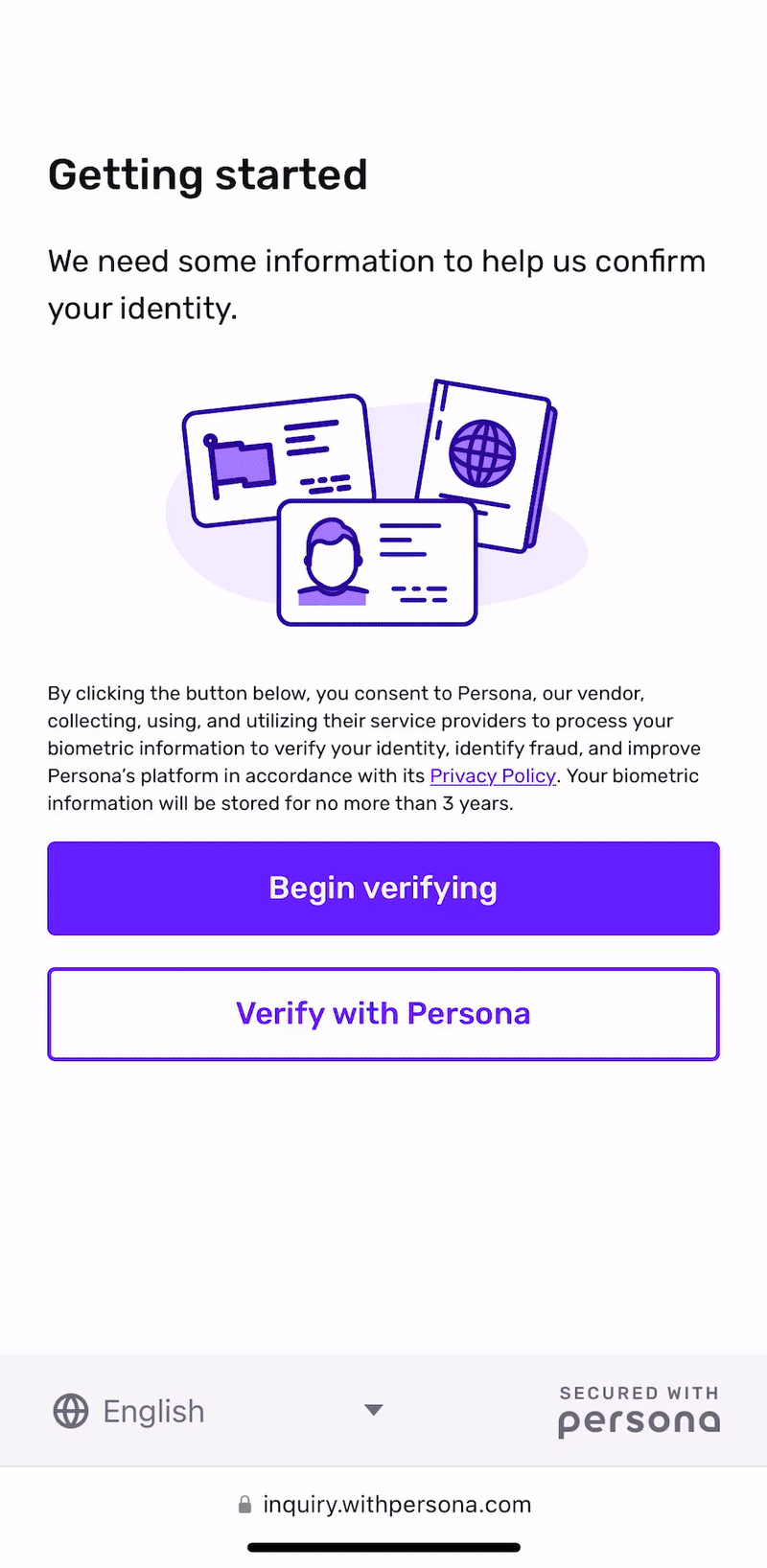 Example: Persona Wallet Verify
