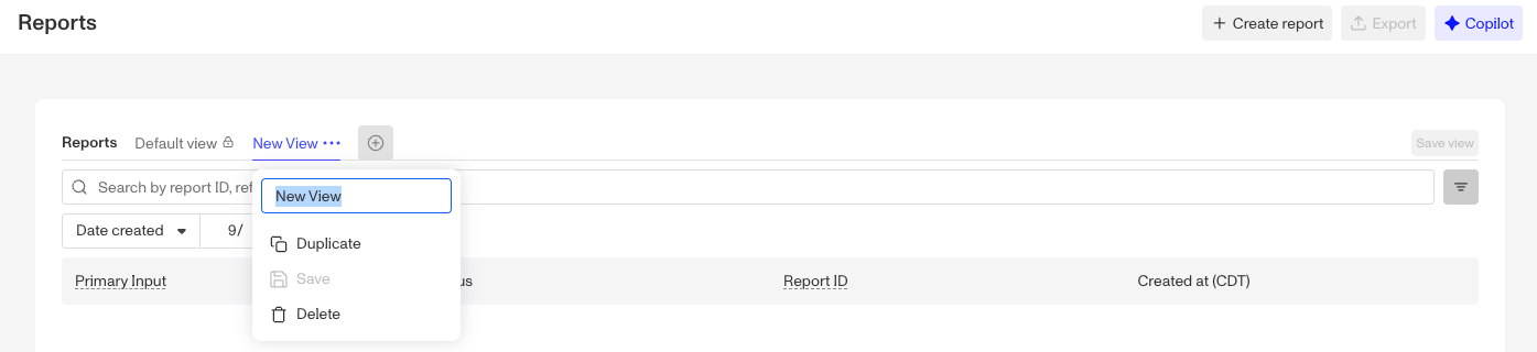 reports-view-menu
