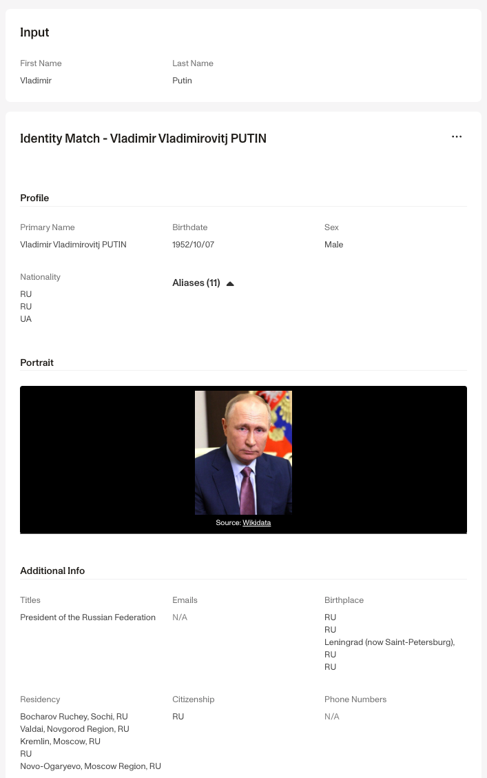 Watchlist Report Match Example Part 1