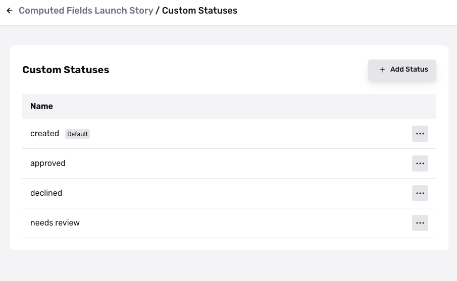 Transaction status