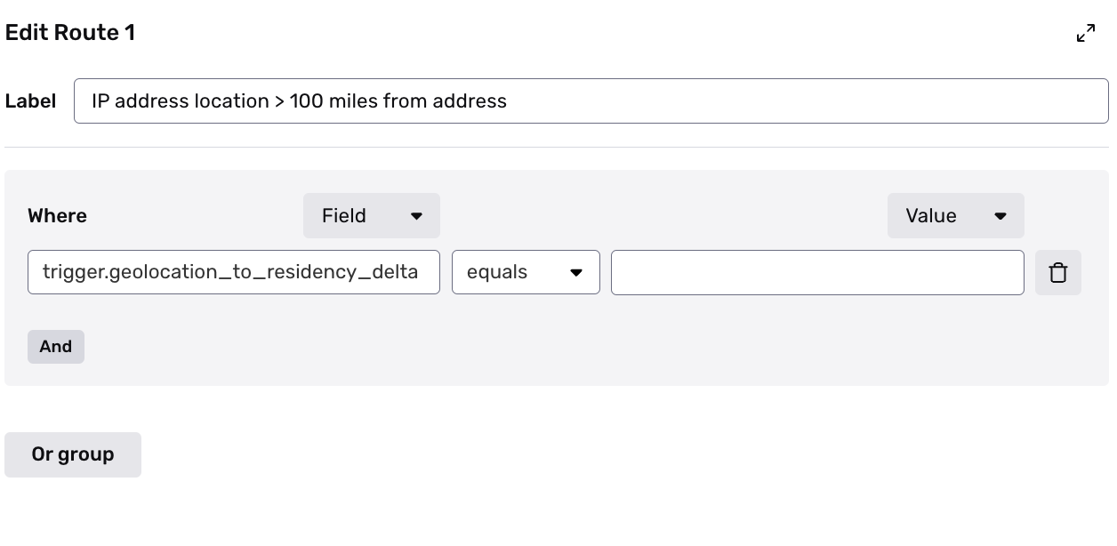 Workflows: Conditional Route business logic configuration - Example: Inferred device location (part 1) 