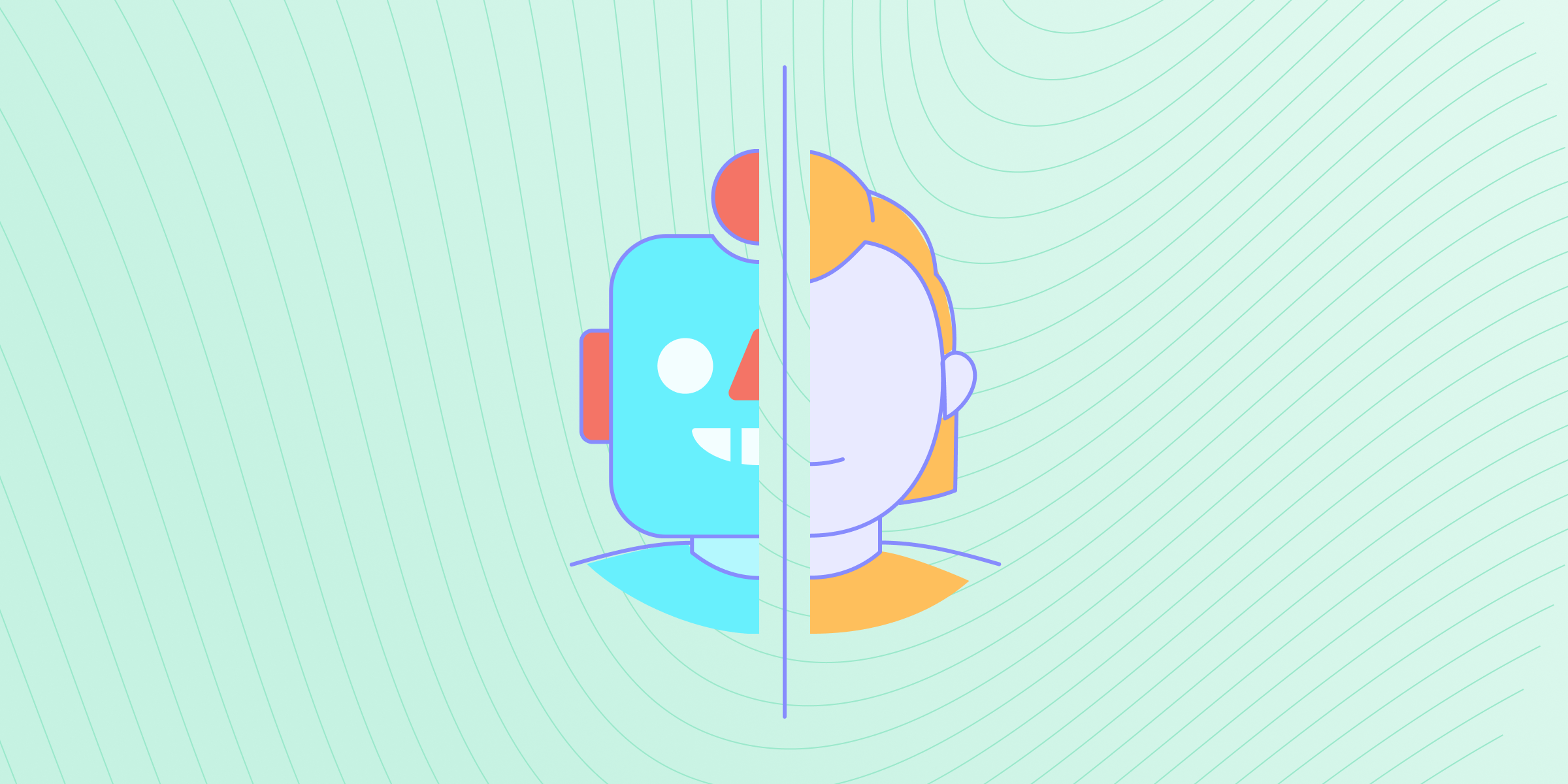 Image of person and their digital alternate persona