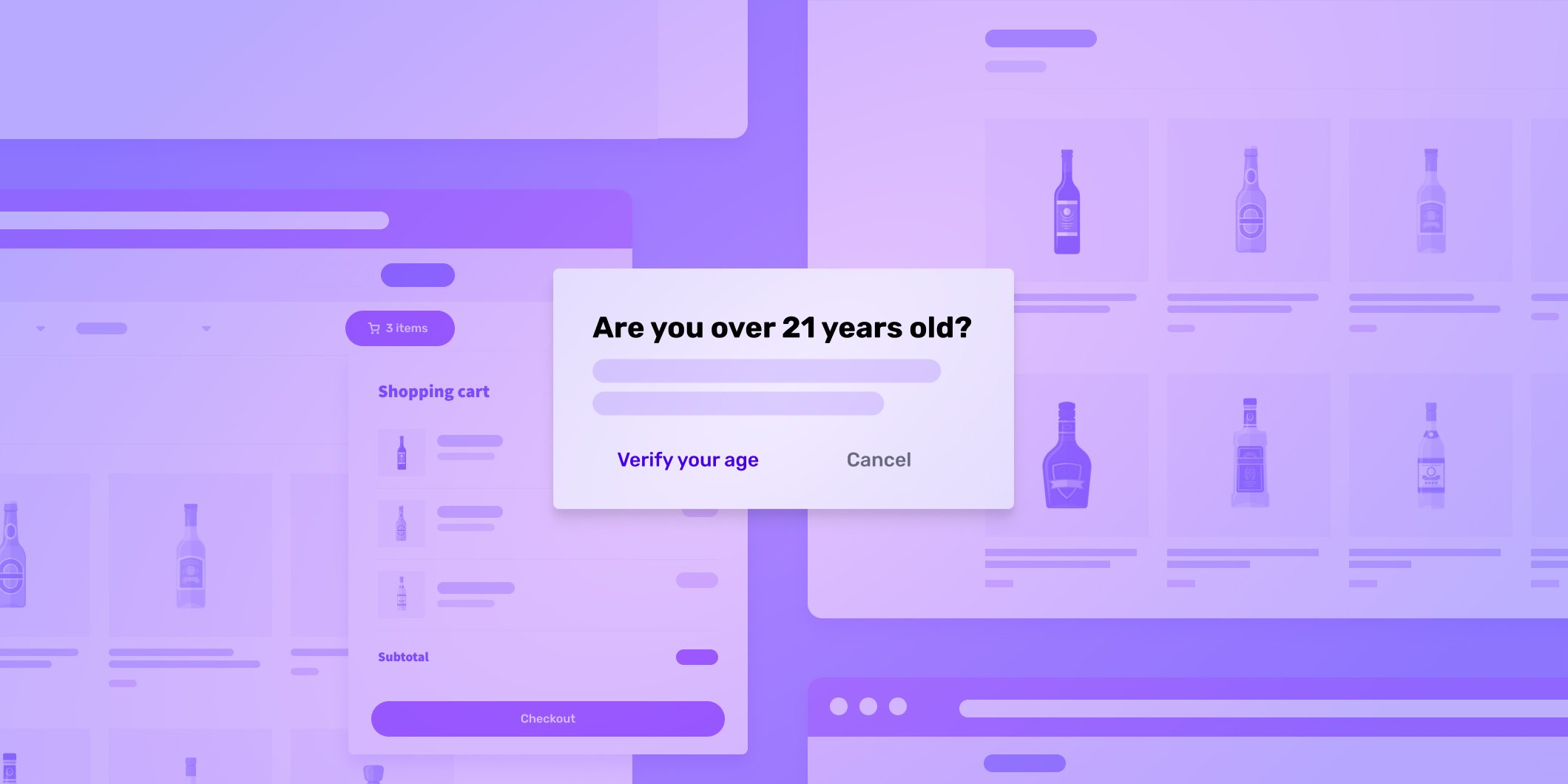 Image of an age verification modal