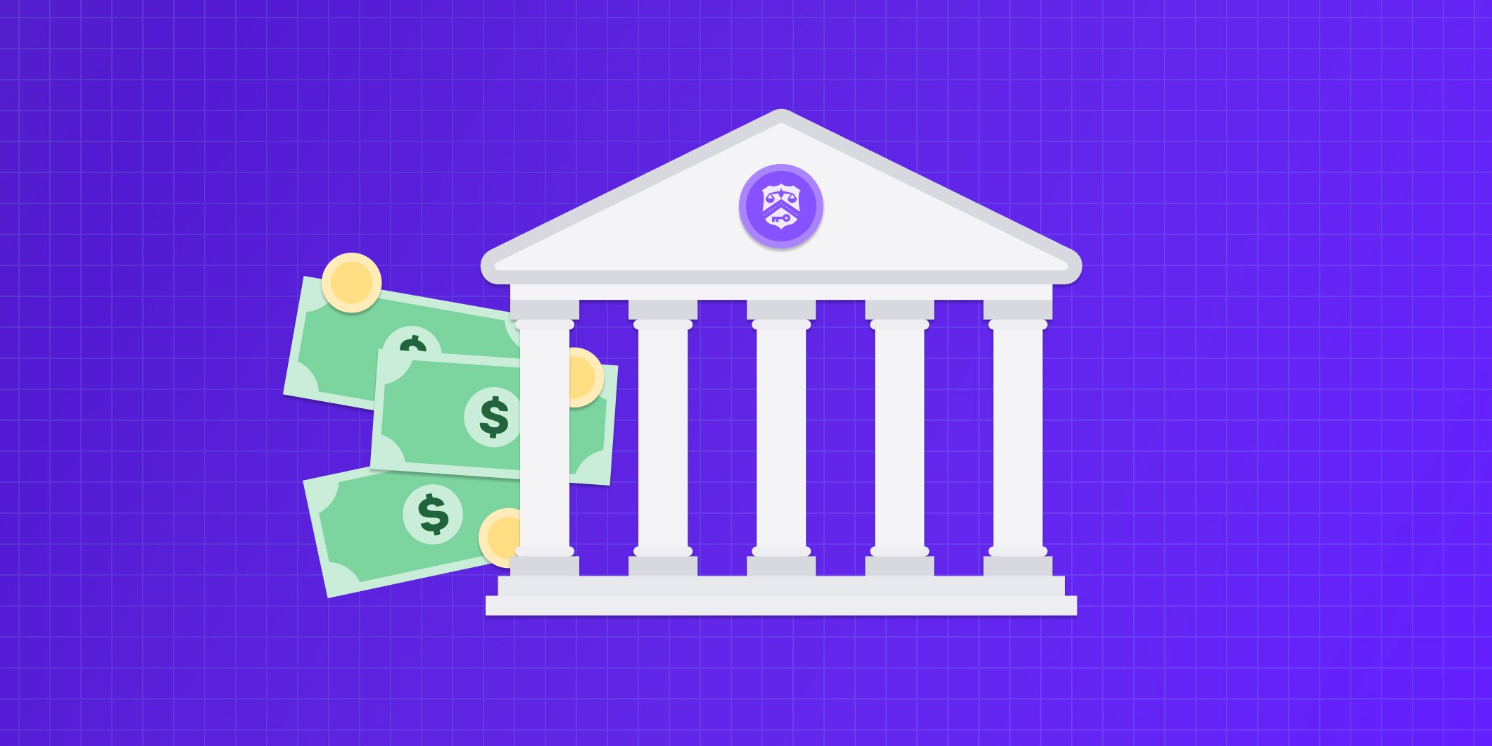 Icon of a building with pillars
