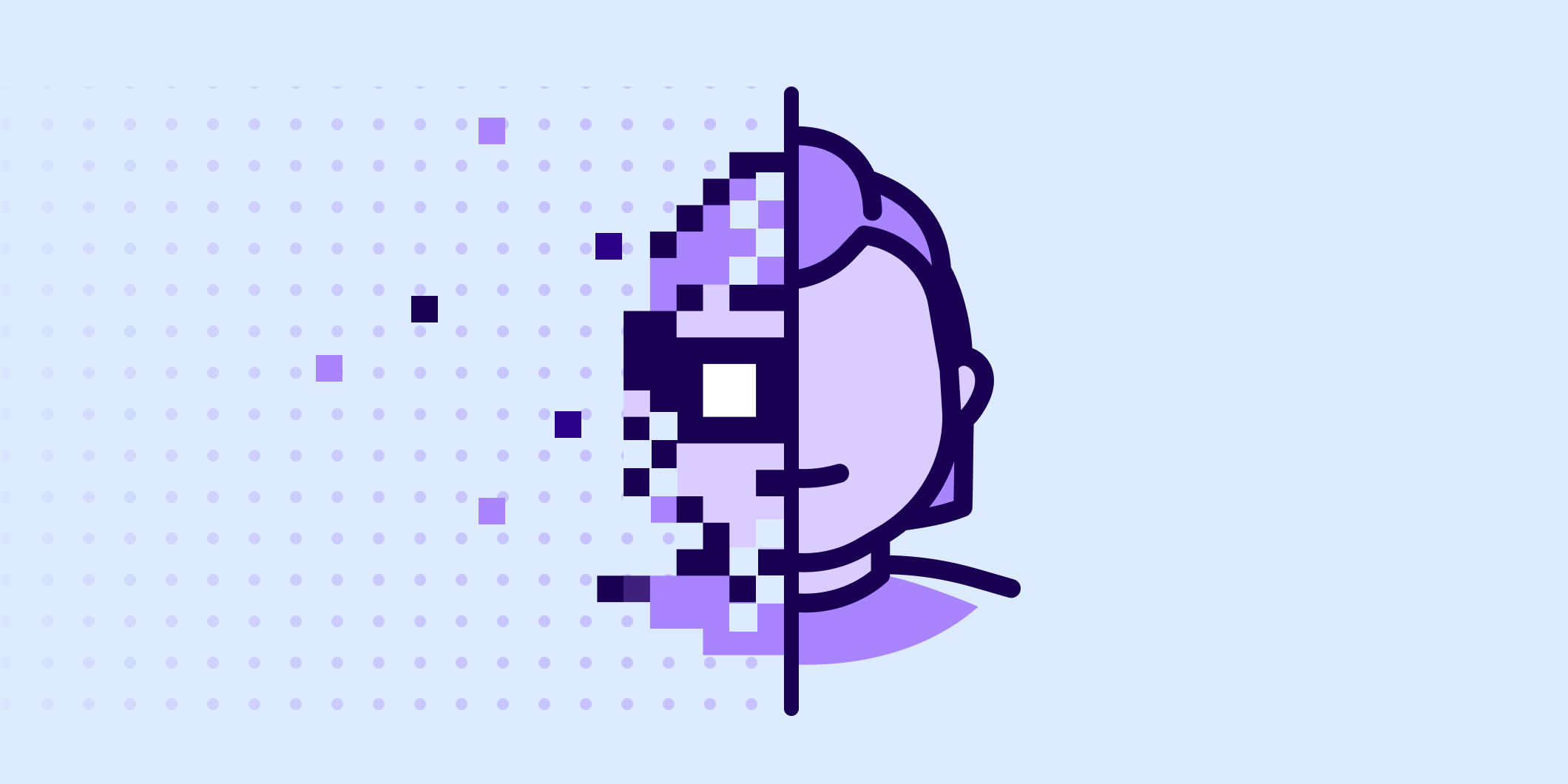 Photo of a pixelated face