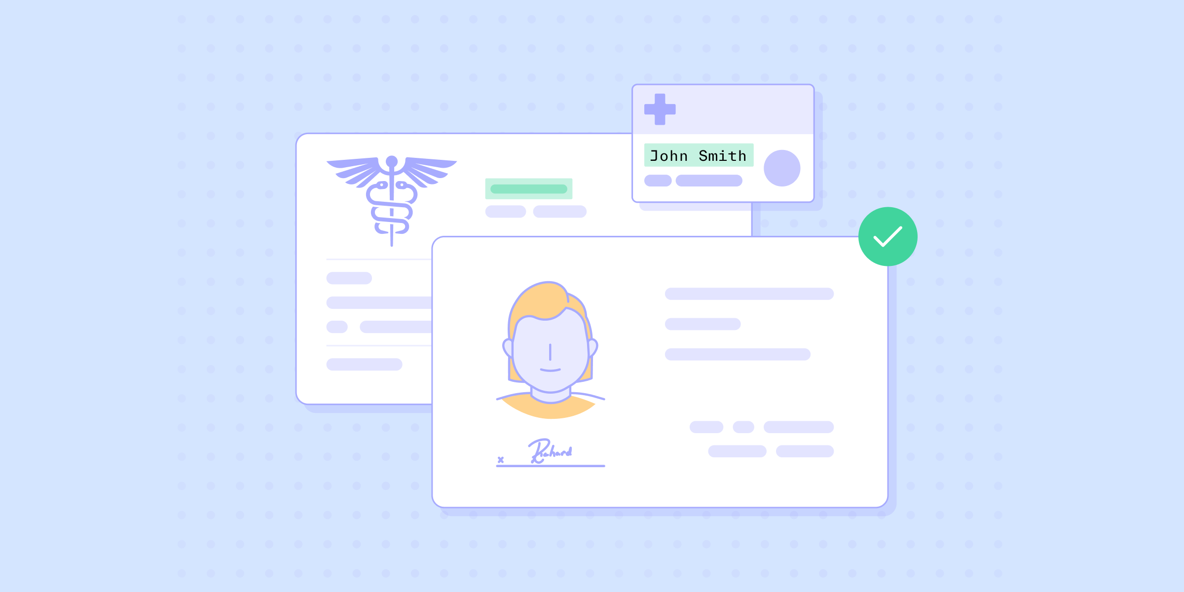 Image of a digital health identity card