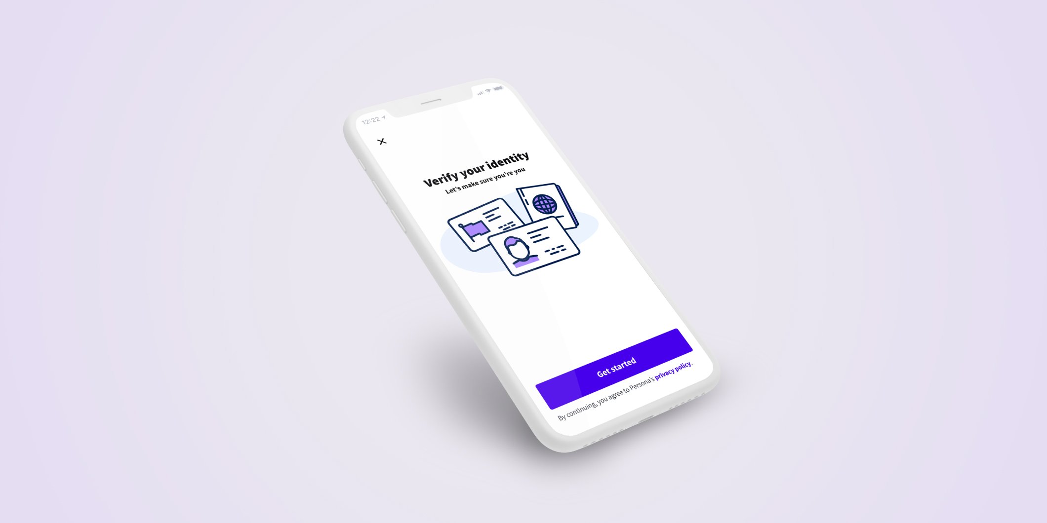 Image of a phone with a persona app on it