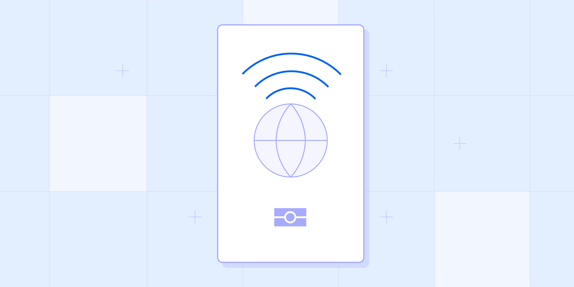 Image of a phone with a globe