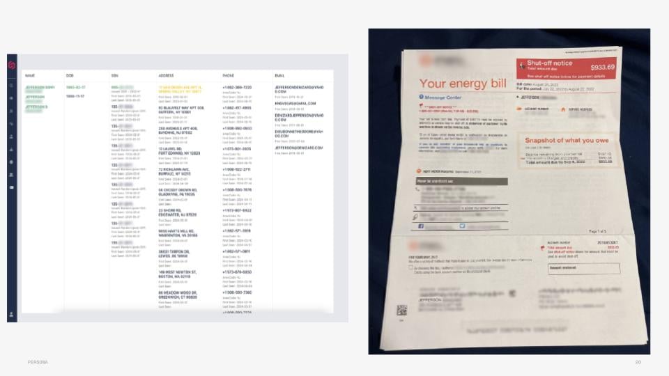 utility bill for sale slide from deepfake webinar