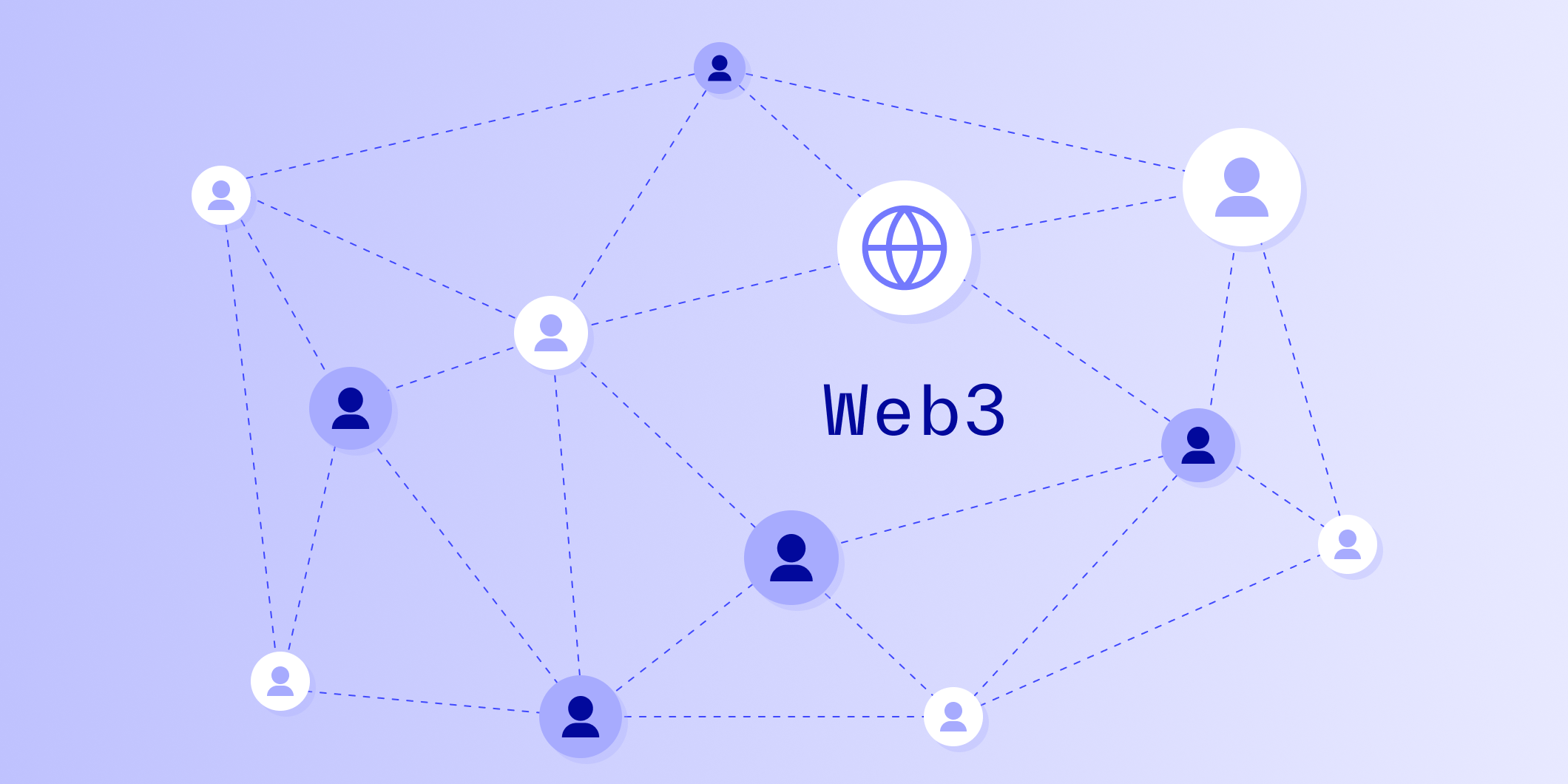 A web of web3 icons
