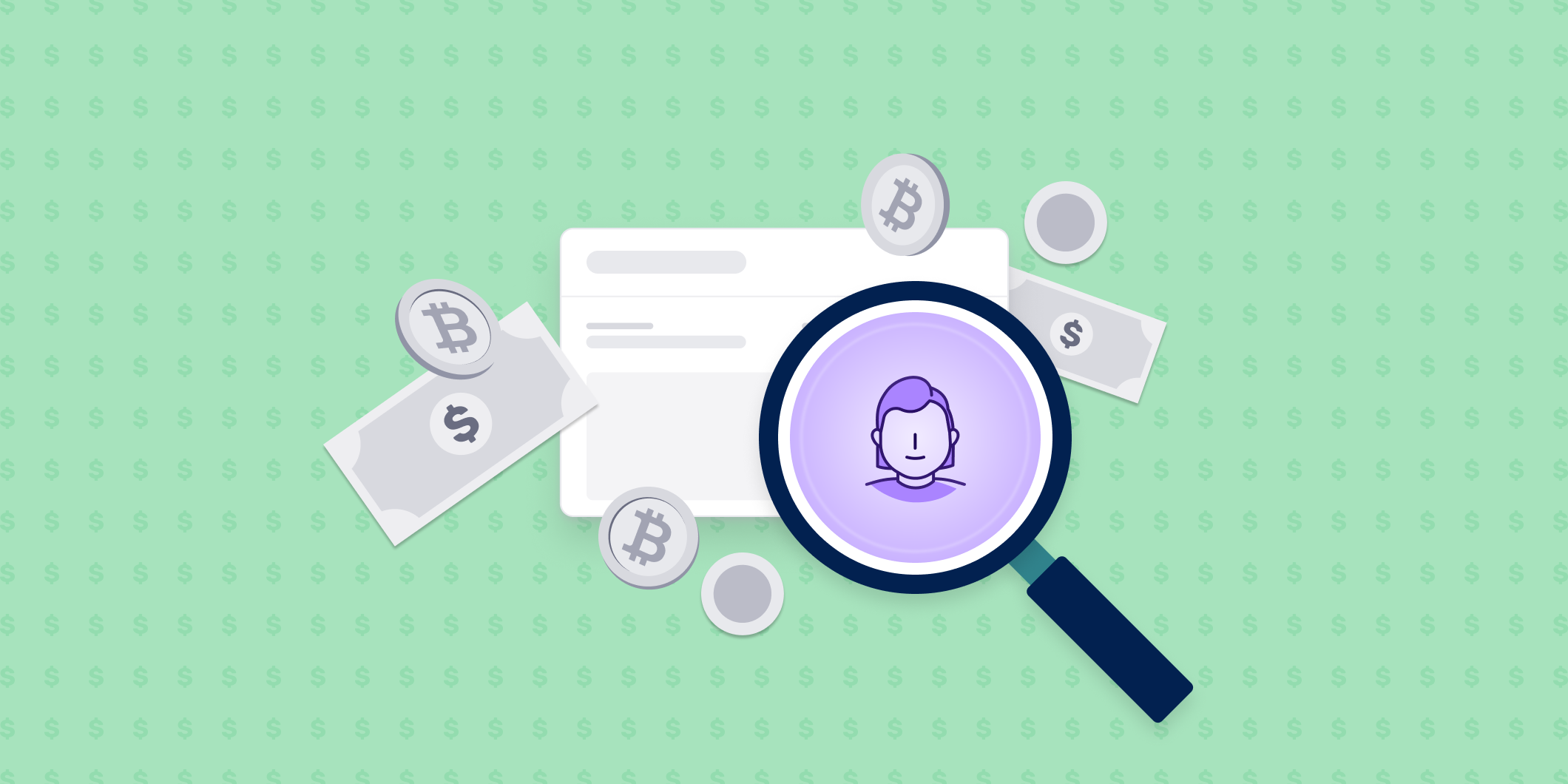 Icon of documentation under a magnifying glass