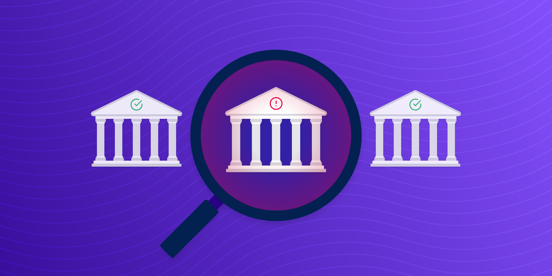 An image of 3 banks representing the bank secrecy act