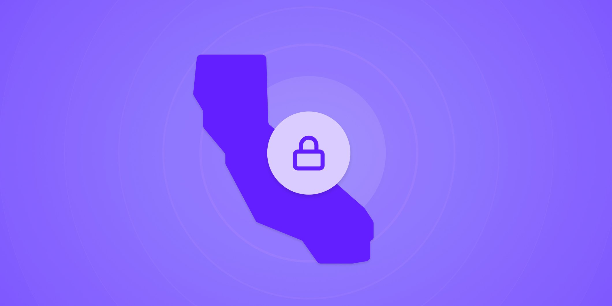 Icon of a california with a lock sign