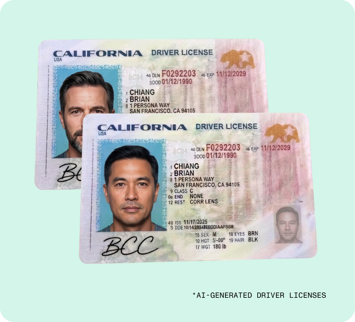 Sample California driver licenses